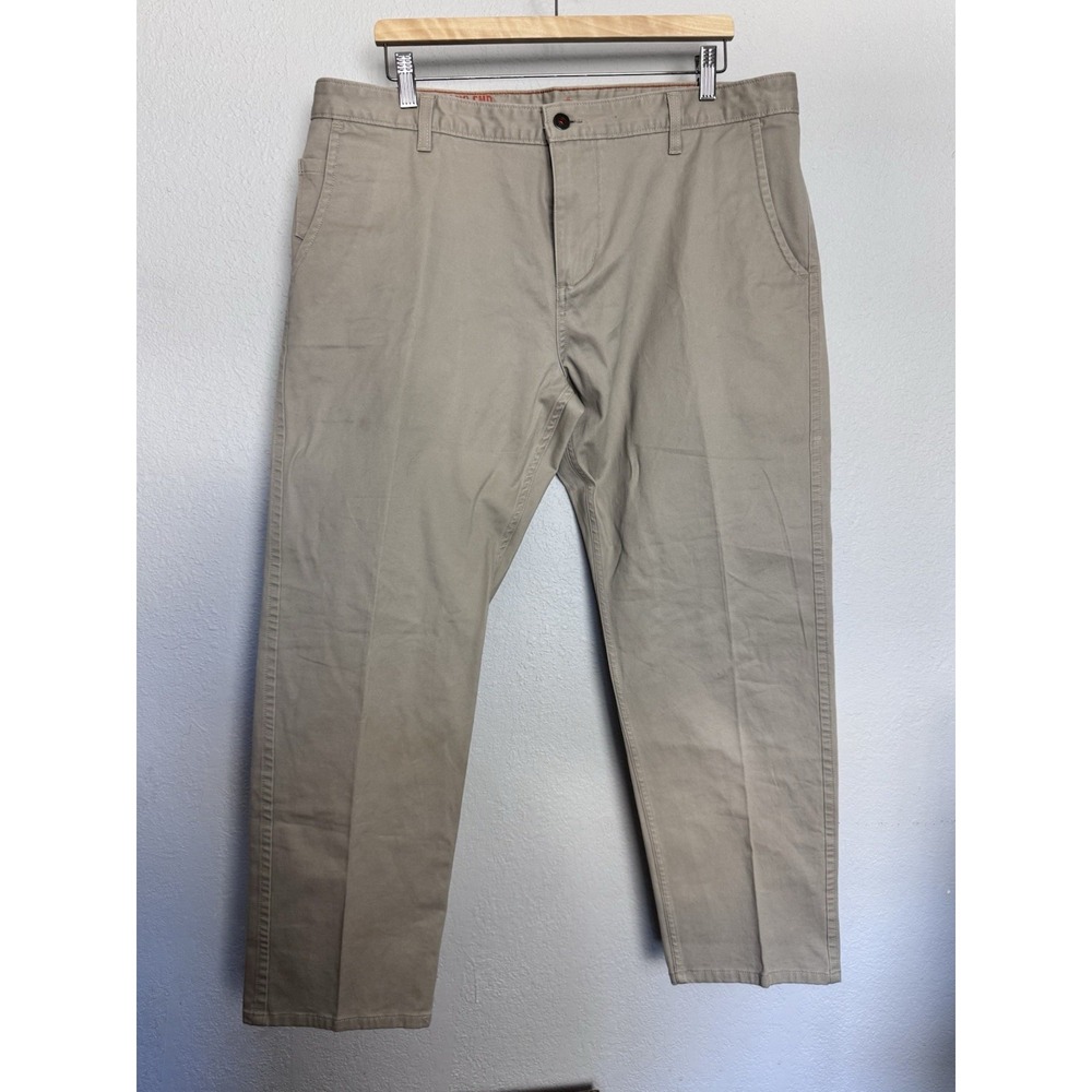 Dockers Khaki Pants Men's 38x29 straight fit stretch Beige Cotton Casual Chinos‎